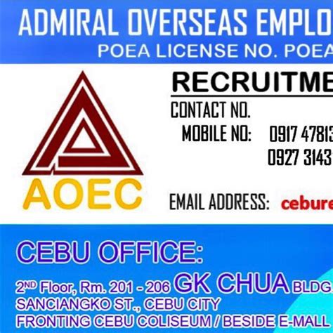 admiral overseas employment cebu.